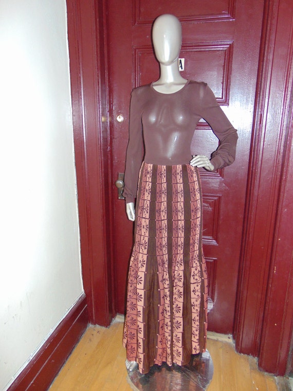 Long Brown Asian Dress