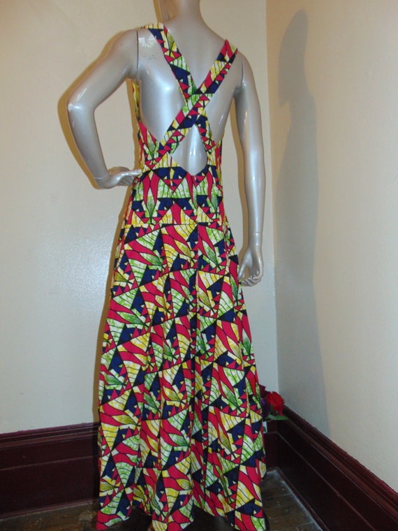 African Print Halter Dress - Gem African Print Halter Dress - Gem