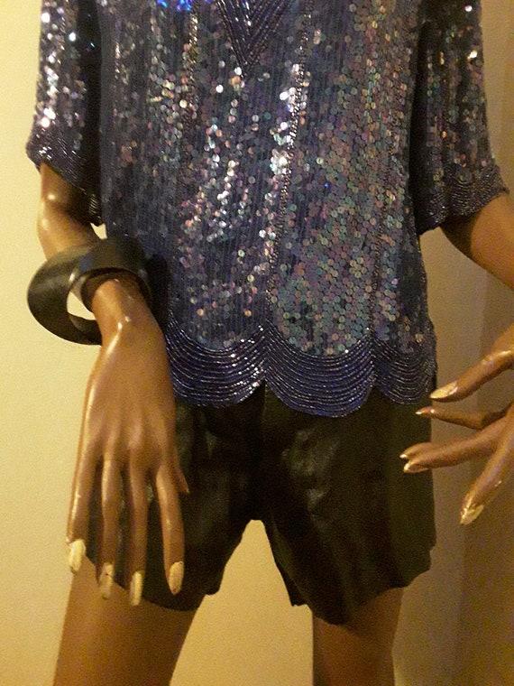 Scallop Sequin Top View 4