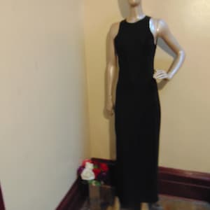 Long Black Backless Dress