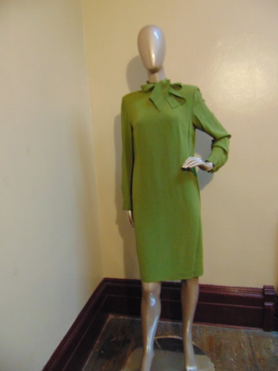 Green Bow Tie Dress - image 1