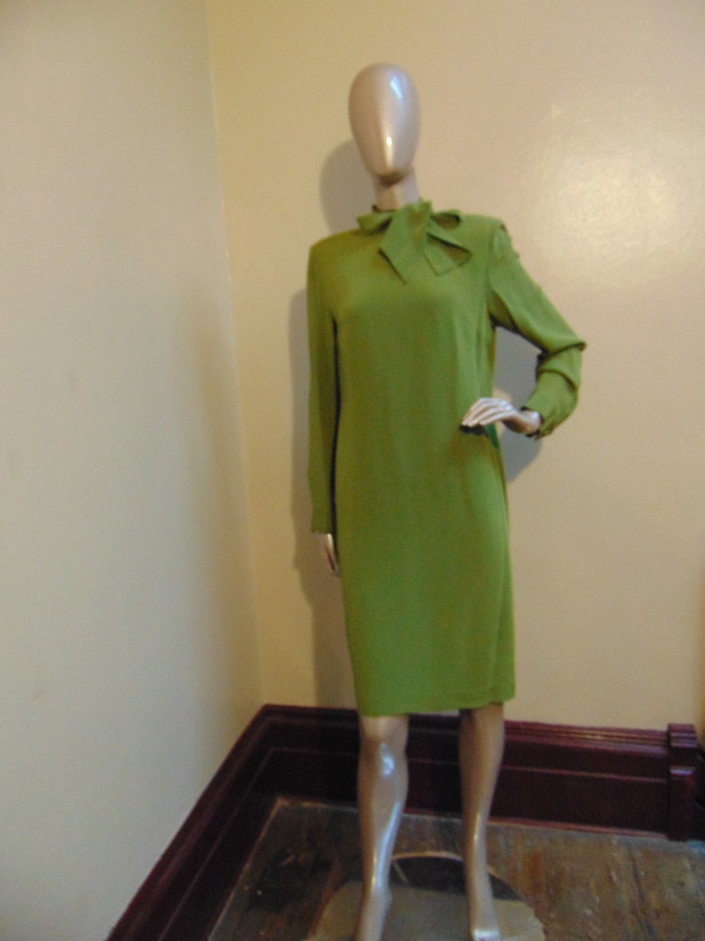 Green Bow Tie Dress image 1