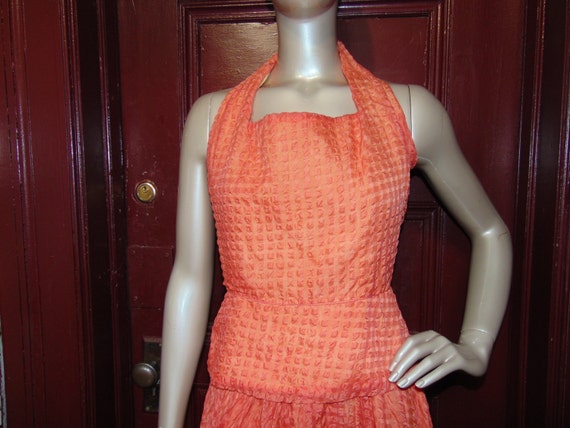 Vintage Orange Halter Set - image 2