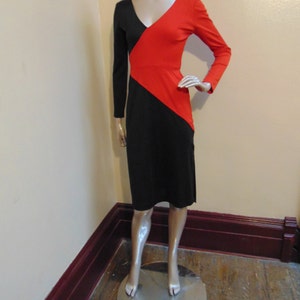 Red And Black Criss Cross Dress image 1