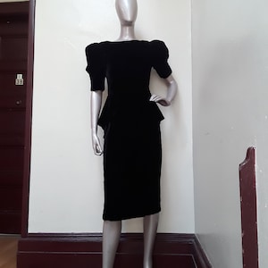 Velvet Peplum Dress