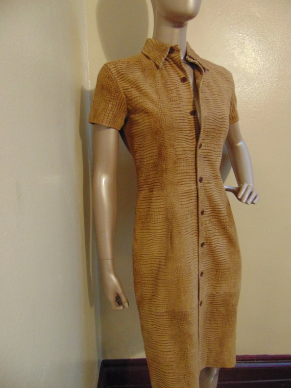 Suede Shirt Dress - image 2