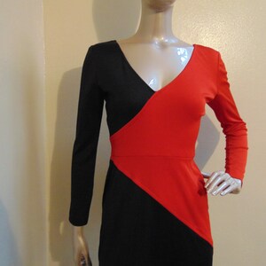 Red And Black Criss Cross Dress image 2