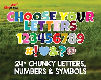 24 Inch Chunky Letters & Numbers Yard Decorations