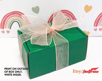 6W x 4L x 3H Bright Pattern and Pastel Color Corrugated Box | Gift Box | Mailer Box | 1 Side Print Shipping Box