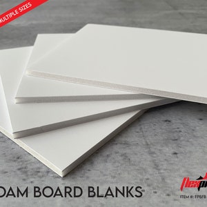 White Foam Board 3/16&quot; - Four Pack Rectangle and Circle shapes