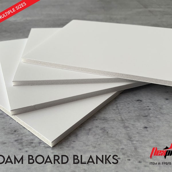 White Foam Board 3/16" - Four Pack Rectangle and Circle shapes