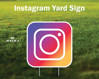 Instagram Yard Decor_social Media signs, Tiktock, snapchat yard signs