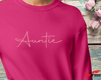 Auntie Personalized Embroidered Sweatshirts, Sister gift, soon to be Auntie, Favorite Aunt and shower gift.