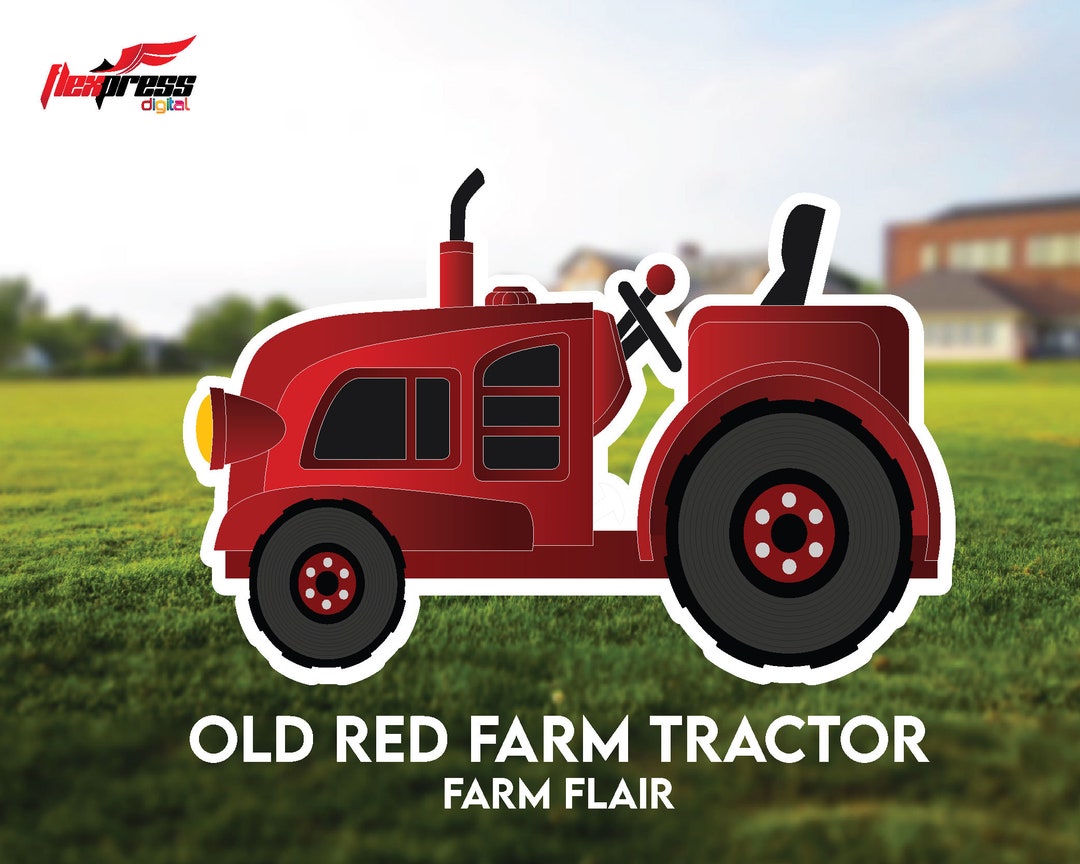 Red Farm Tractor Drag Racing Old Red Farm Tractor Yard Art - Outdoor Farm Display - Etsy