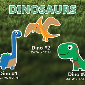 Dinosaurs Yard Signs 9 dinos to choose