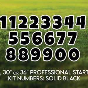 20 Pieces - 24"/30"/or 36" Professional Yard Sign Starter Kit Chunky Black Numbers