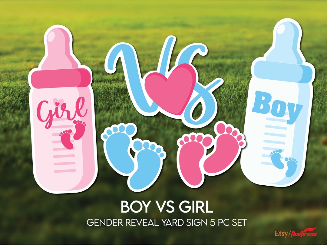 Gender Reveal Yard Set Boy VS Girl Baby Boy Baby Girl Baby Shower Pink