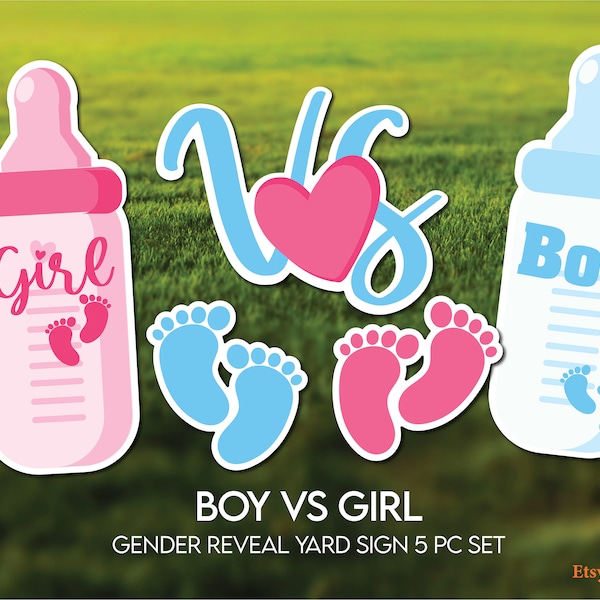 Gender Reveal Yard Signs - Etsy