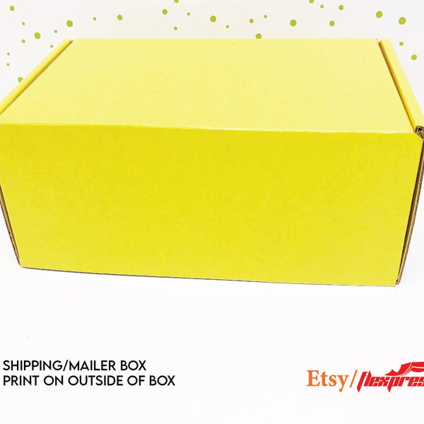 10W x 10L x 4H   Pastel and Bright Color Gift Box | Shipping/Mailer Box | 1 Side Print