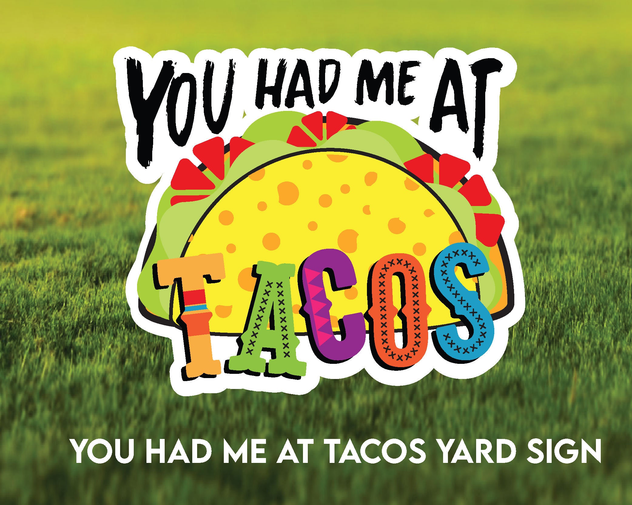 You had me at TACOS Celebration Yard Flair |  | Cinco De Mayo | Pinata Peace Sign | May Summer Party Yard Art | Fiesta
