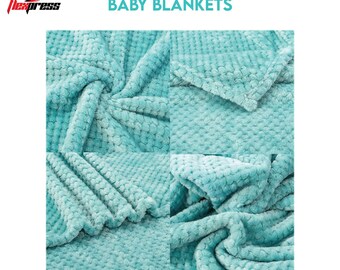 Personalized Baby Blankets, Baby Shower Gift, Embroidered Blanket, Newborn Baby Gift, Custom Name and birthday stitched on Blanket