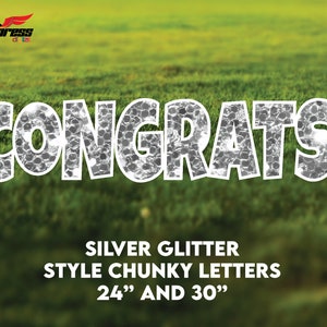CONGRATS! Glitter Style Chunky Letter Set  Celebrate ANY Occasion