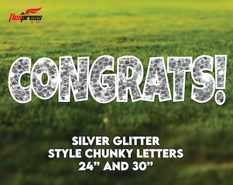CONGRATS! Glitter Style Chunky Letter Set  Celebrate ANY Occasion