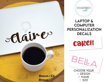 Laptop Stickers | Laptop Decal | Computer Decal | Name Laptop Decal | Laptop Decal Name | Name Decal for Laptop