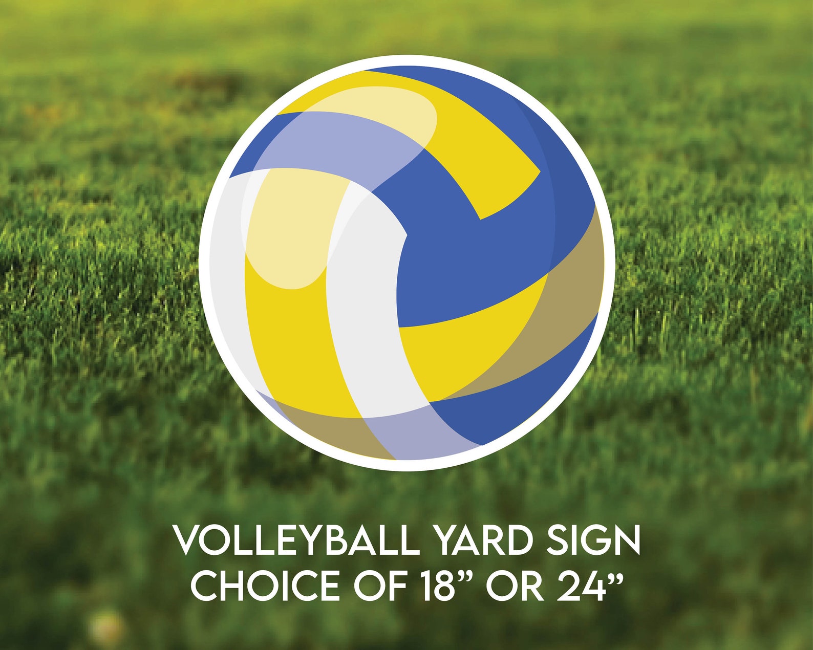 Volleyball Yard Sign in Choice of 18 or 24 Etsy