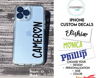 iPhone Stickers | iphone Decal | Cell phone Decal | Name phone Decal | iPhone Decal Name | Name Decal for Cell phone iPhone