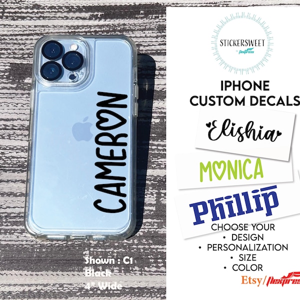 iPhone Stickers | iphone Decal | Cell phone Decal | Name phone Decal | iPhone Decal Name | Name Decal for Cell phone iPhone