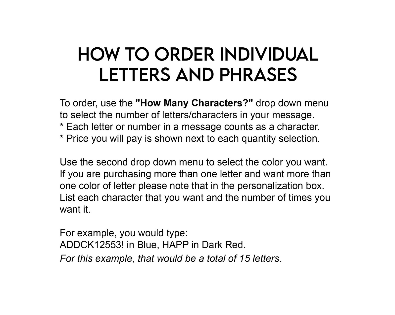 Replacement Letters 24 Letters Numbers and Symbols Etsy