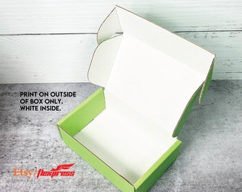 7.5W x 5.5L x 1.75H Bright Pattern and Pastel Color Corrugated Mailer Box | Gift Box | Packaging 1 Side Print | Shipping Box