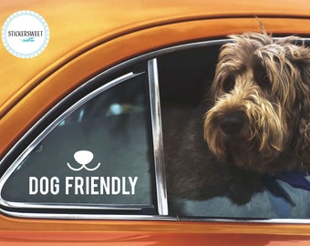 Dog Friendly Car and Truck Window Decals | Store Door sticker, Support local business, Dog Friendly , Storefront Decal | Dog Lover Sticker