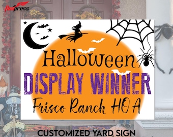 Yard Contest Winner Signs, HOA competitions, Street Decorations for Halloween, Christmas , Yard of the Year, Yard of the Month with H-stake