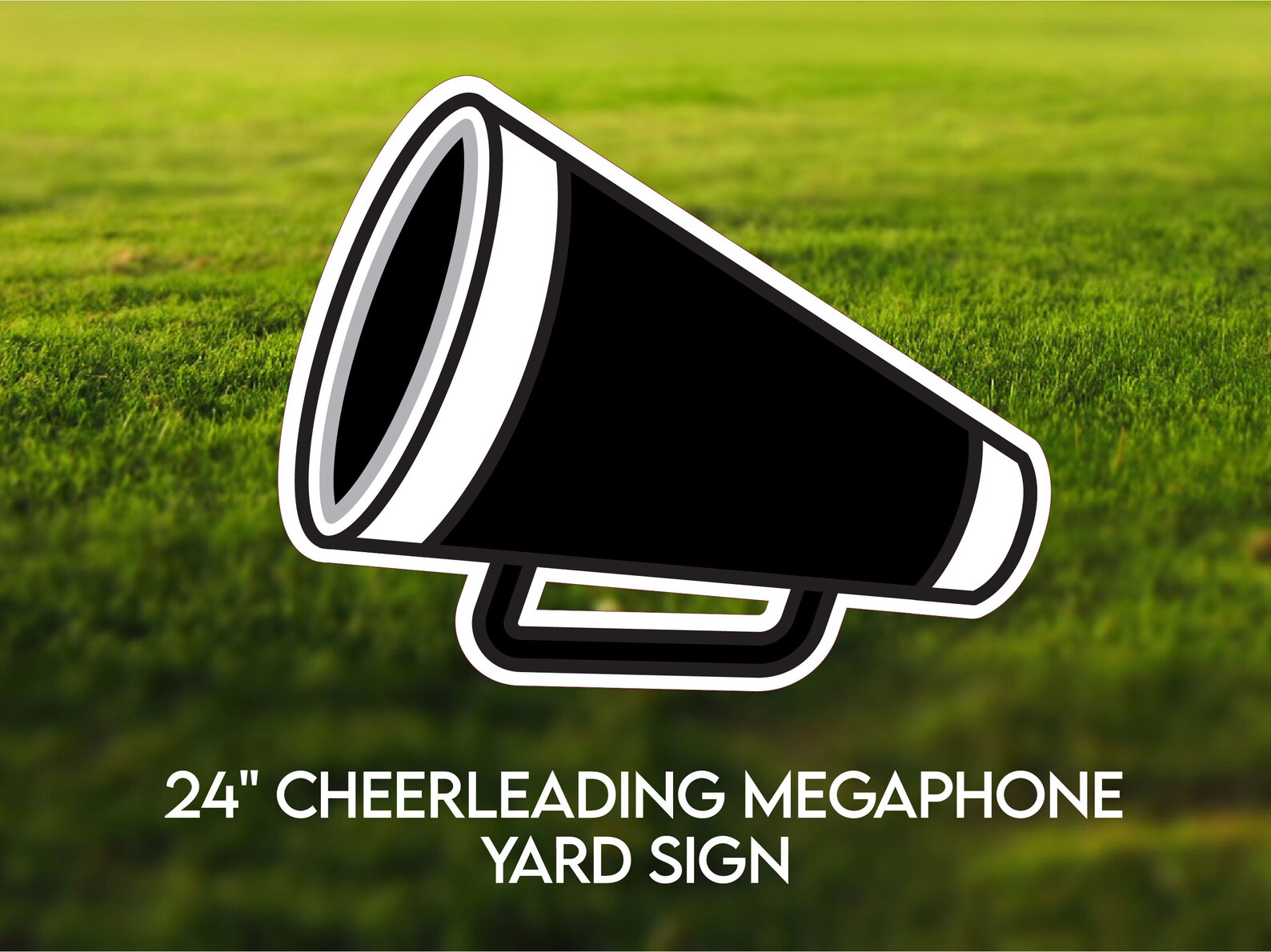 Cheerleading Megaphone Yard Sign Cheer Meg Pom Pom Party Etsy