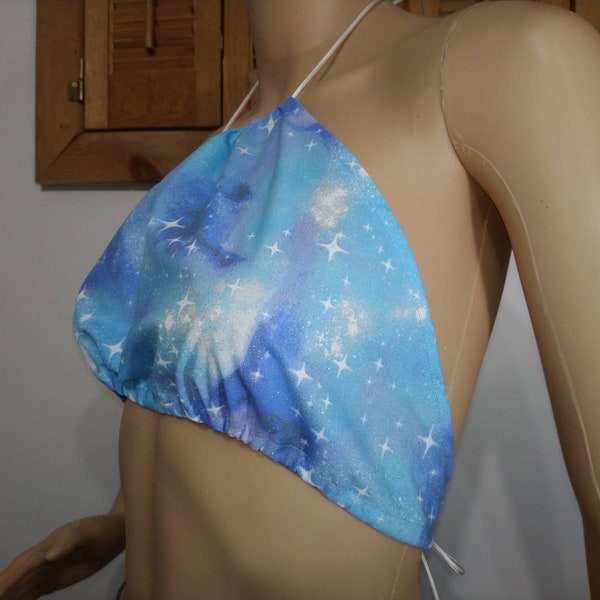 Milky Way Zipper Front Crop Top