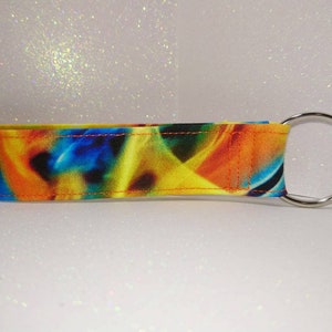 Nuevo llavero/cordón de muñeca/pulsera/llavero/correa de tela/tarjeta de insignia de llamas de fuego