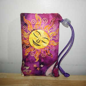New ~ 4&quot; X 6&quot; Padded Pipe Bag Case Pouch Glass Bag Small Constellations Star Celestial Sun Moon