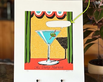 Dirty Martini limited edition, signed & numbered, silkscreen (serigraph) print