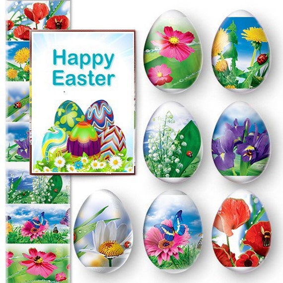 7 Easter Egg  Decoration Thermo Heat Shrink Sleeve Wraps Pysanka 