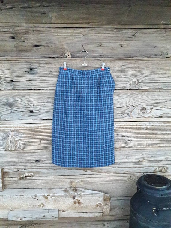 Pendleton Wool Skirt Plaid Skirt Classic Houndstoo