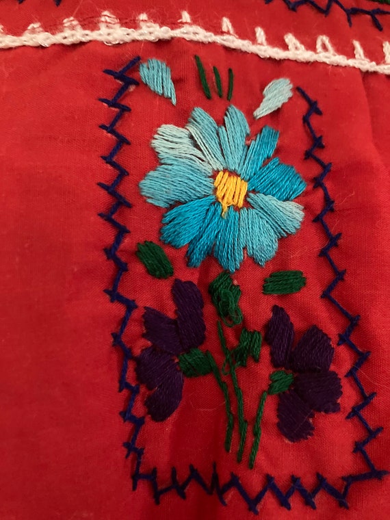 Vintage Huipil Dress Hand Embroidered Mexico Ethn… - image 4