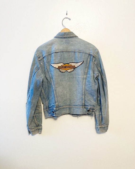 60s Lee Riders 101-J Denim Jacket with Harley Davi