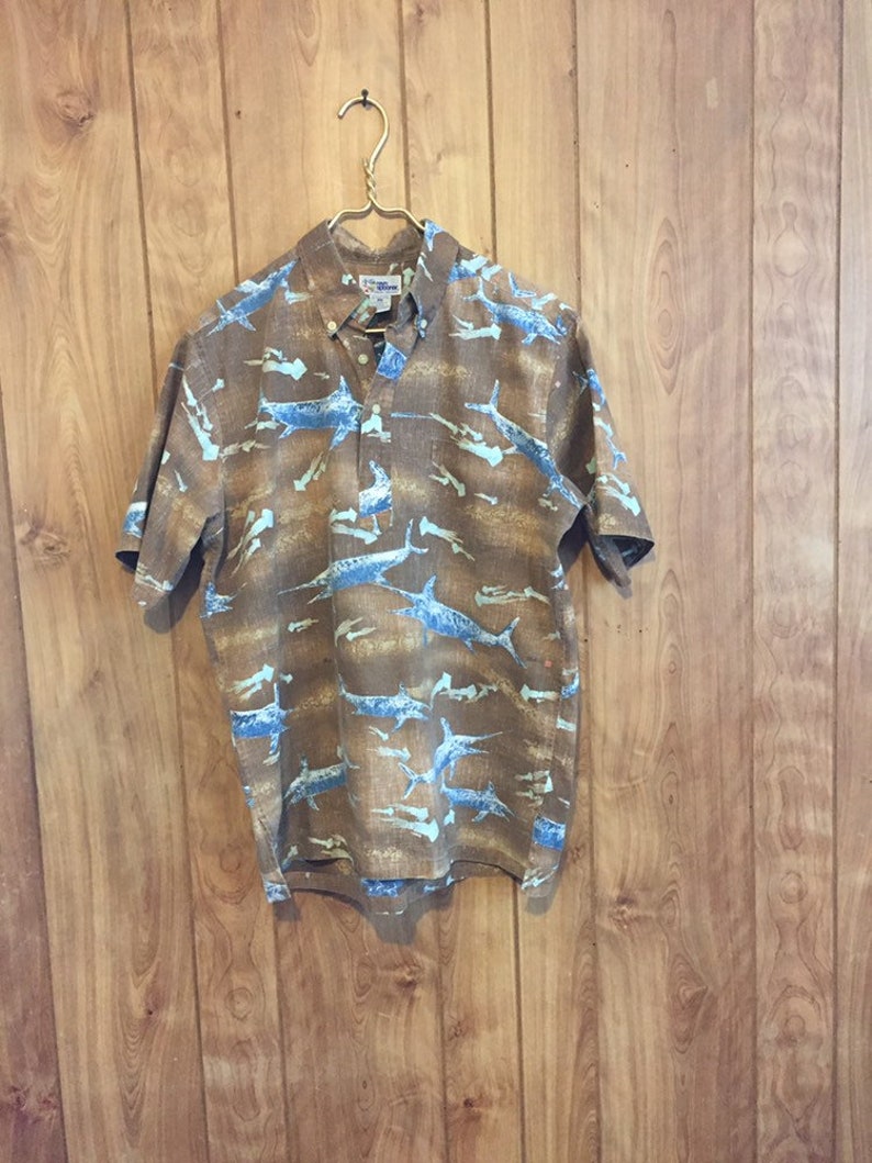 Vintage Reyn Spooner Hawaiian Henley Shirt Ocean Creatures - Etsy UK