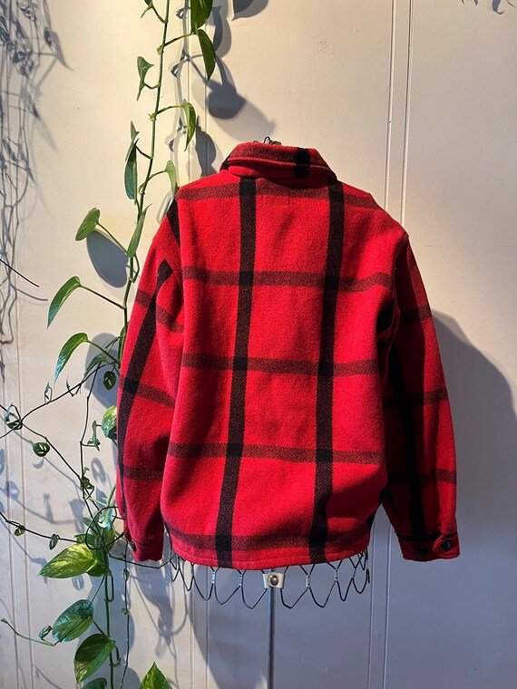 60s Penneys Big Mac Wool Mackinaw Jacket Buffalo Check Plaid Coat 