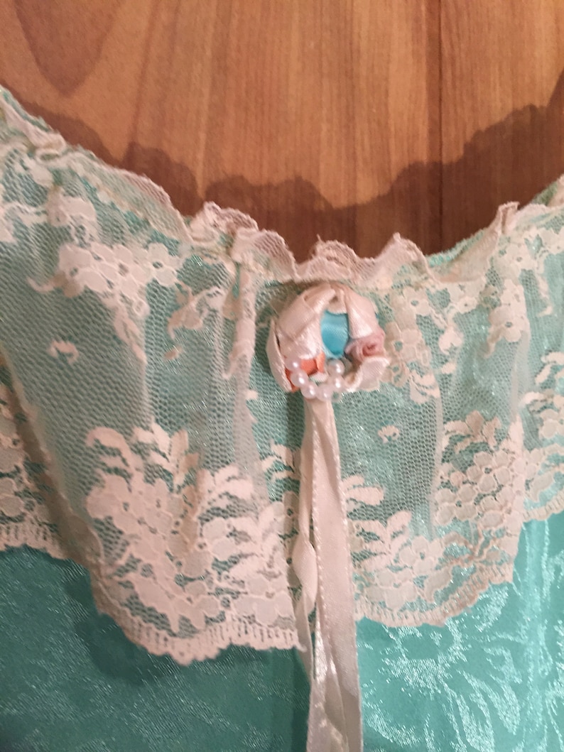 Mid Century Turquoise Lingerie Set M L