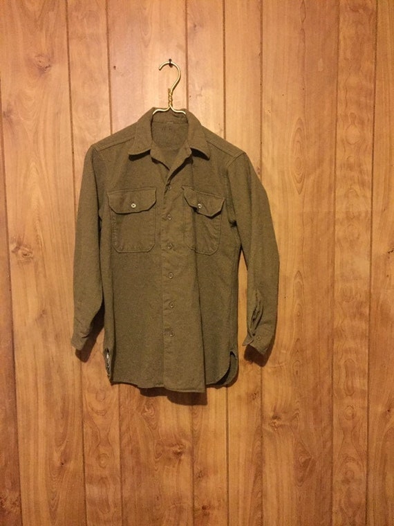 50s Wool Camp Shirt Wool Shirt Jacket Utility Shir