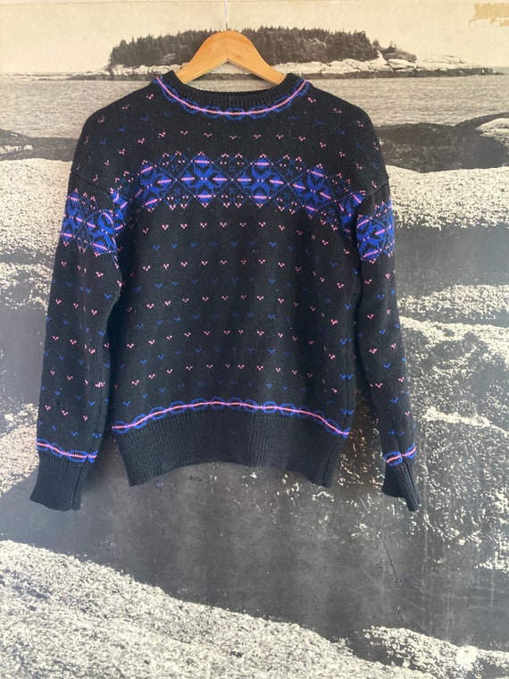 90s wool Nordic sweater Windborne Seattle wool ha… - image 1