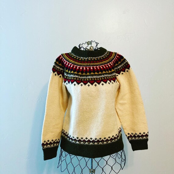 hand knitted fair isle jumpers